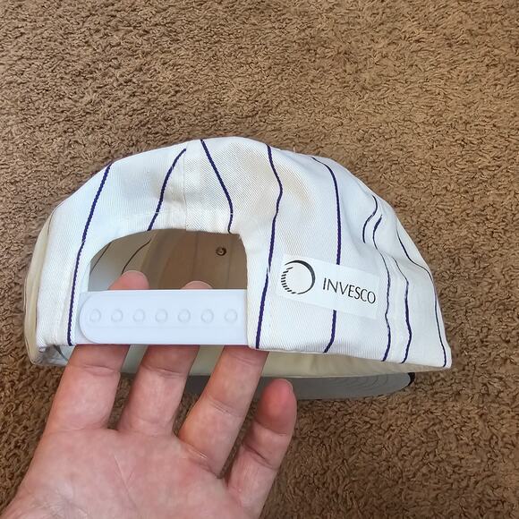 Vtg Denver Rockies Invesco Baseball Cap Snapback Hat Pin Stripe Two Tone RN38106 - Picture 7 of 9